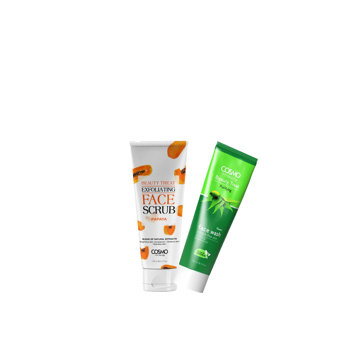 Neem Face Wash 150ml & Papaya Face Scrub 170ml